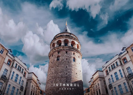 Galata Tower Poster | Architectural Art | Istanbul Skyline | Historic Constantinople | Turkey Landmark | Decorative Wall Art | Home Decor