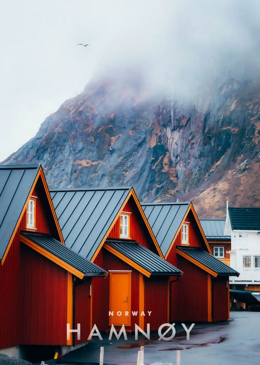 Hamny | Norway | Traditional Norwegian Charm | Scenic Landscape Poster | Wall Art Decor