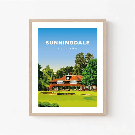 Sunningdale | England Golf Course Poster | Tribute to World’s Greatest Courses | Scenic Wall Art Decor