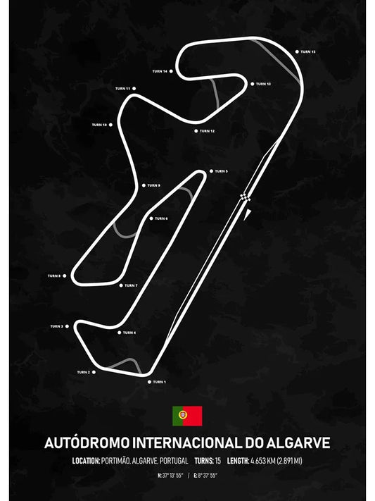 Autdromo Internacional do Algarve Formula 1 Poster | Portugal | Portimo | Majestic Algarve Racing Circuit | Essential F1 Circuit Collectibles