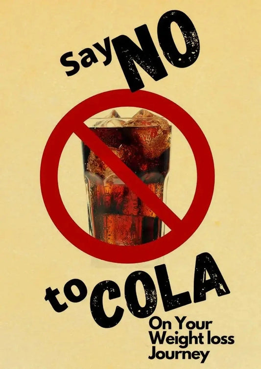 Say No To Cola | Vintage Warning Poster | Retro Style Warning Sign Artwork | Nostalgic Decor | Unique Wall Art | Ideal for Home & Garden