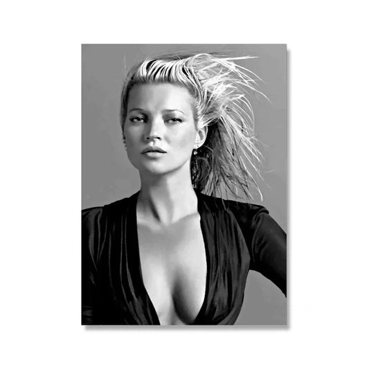 Kate Moss Poster | Bold Gaze | Fashion Icon Wall Art | Home Decor