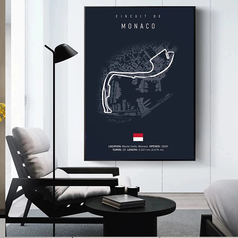 Circuit De La Sarthe | F1 Track Layout Poster | Formula 1 Racing Decor | Home Wall Art | Motorsport Gift | Racing Enthusiast