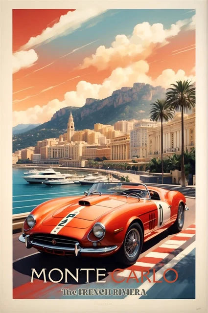 Vintage Motorsport Poster Vintage Racing Posters Collection Wall Art Canvas Painting Retro Bar Home Room Decoration Mural Gifts
