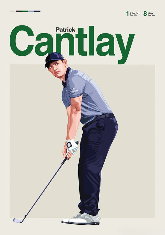 Patrick Cantlay | Golf Legends Tribute Poster | Celebrating Skill, Passion, Legacy | Iconic Player Artwork for Home Decor