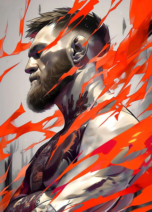 Connor McGregor | MMA Legend | UFC Fighter | Inspiring Sports Poster | Dynamic Tribute to Athlete's Passion and Power