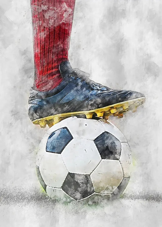Soccer Player Poster | Football Art | Celebrating the Spirit of Sport | Tribute to Passion & Perseverance | Home Decor