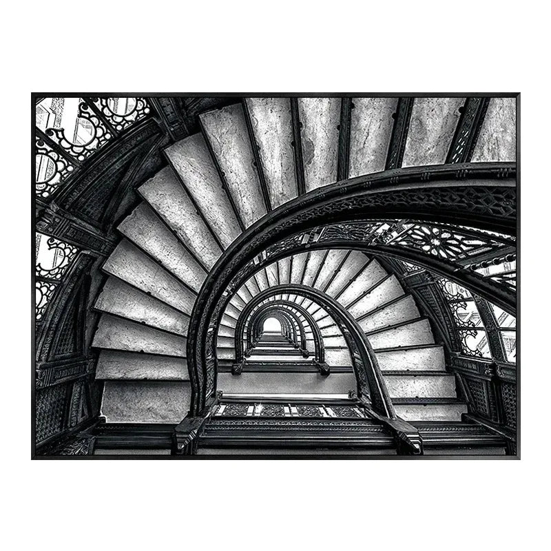 Infinite Ascent Poster | Architectural Spiral Design | Modern Art Decor | Home & Office Display