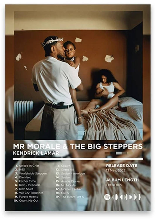 Mr Morale & The Big Steppers Poster | Kendrick Lamar | Iconic Rap Album Art | Hip Hop Legend | Music Decor