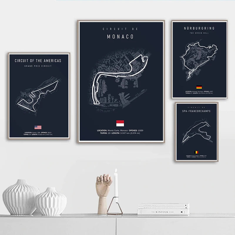 Circuit De La Sarthe | F1 Track Layout Poster | Formula 1 Racing Decor | Home Wall Art | Motorsport Gift | Racing Enthusiast