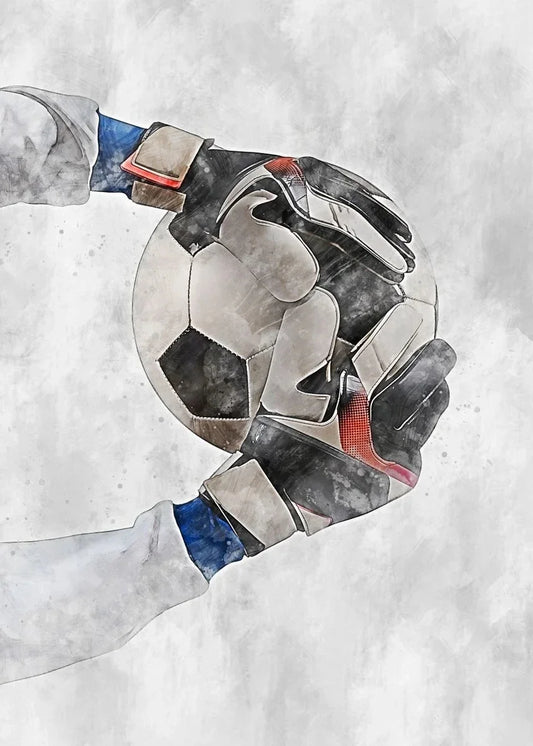 Keeper Poster | Football Soccer Art | The Spirit of Sport | Tribute to Passion & Perseverance | Unique Wall Decor