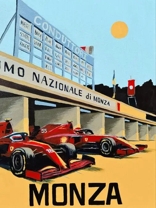 Monza | 2022 Formula 1 Racing Experience Poster | Intense Track Action | Motorsport Wall Art