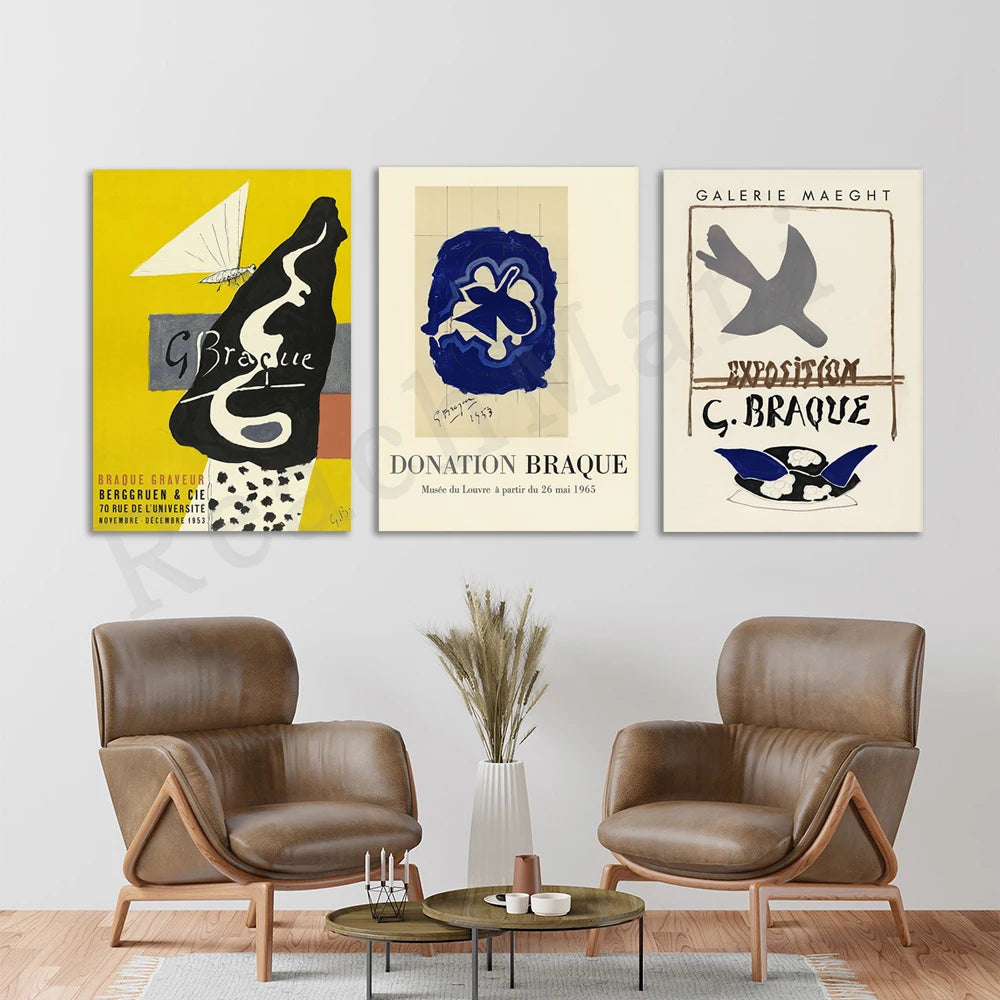 Georges Braque Art Print | Galerie Maeght Collection Poster | Vintage Artwork | Fine Art Wall Decor | Mid-Century Modern Style | Home Décor Accent