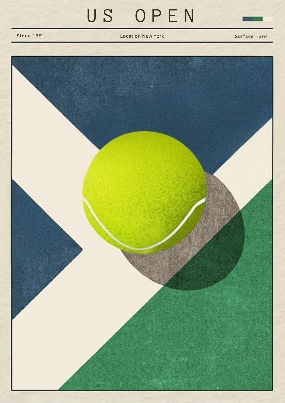 Tennis poster | Open Tournaments | Abstract Pop Art | US Open Vintage