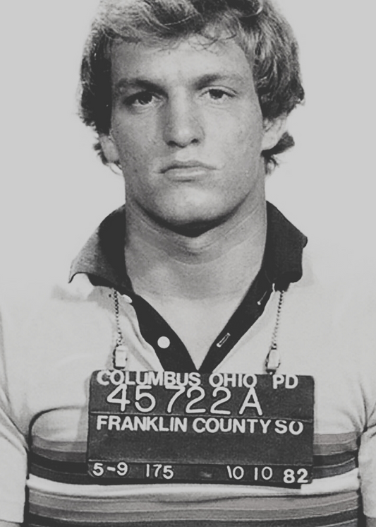 Woody Harrelson Mugshot Poster | Celebrity Art Print | Wall Decor for Home & Garden | Unique Visual Artwork