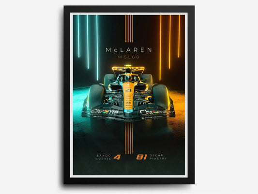McLaren | Lando Norris | Oscar Piastri | Stunning 2023 F1 Season Race Team Poster
