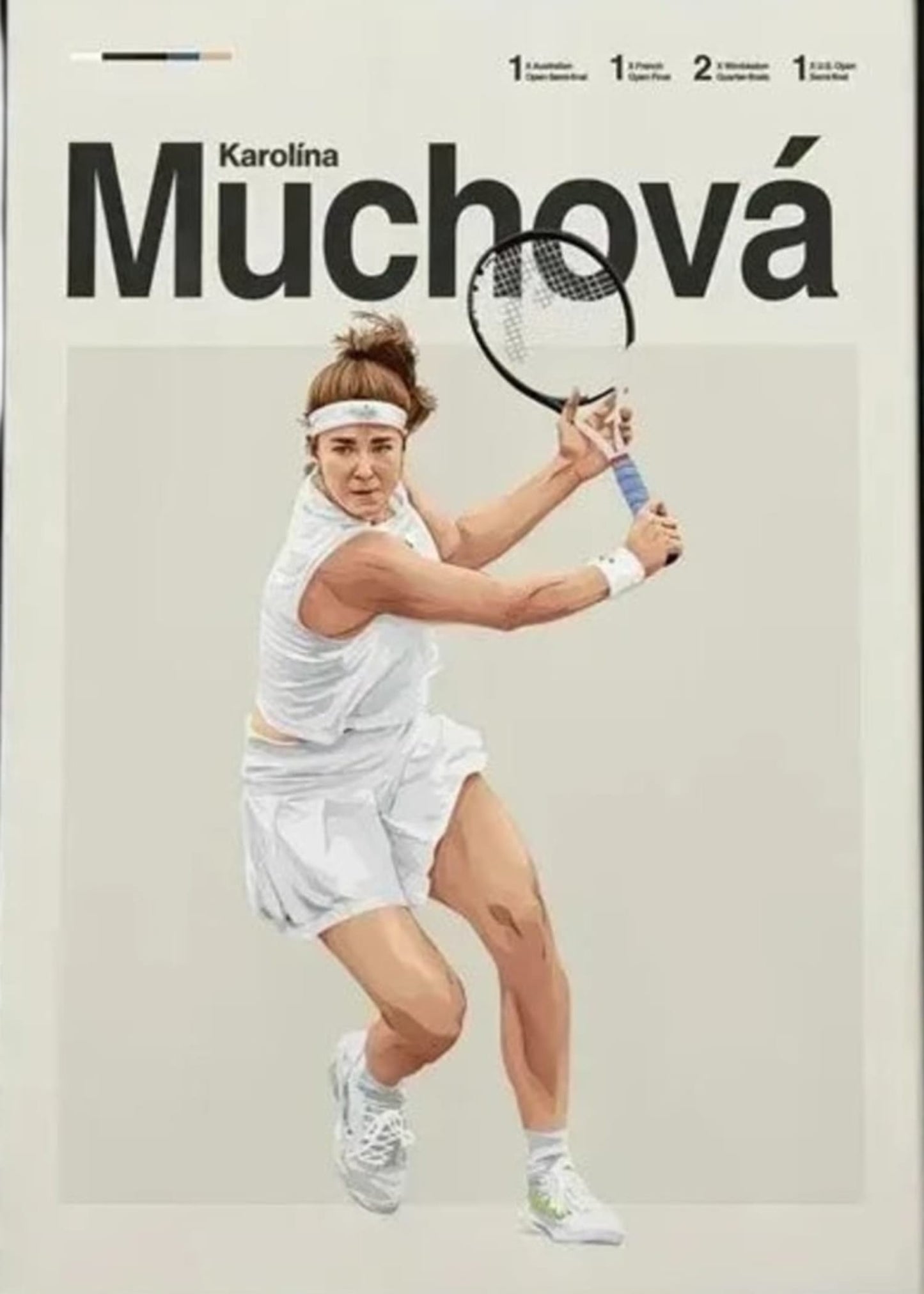 Karolina Muchova Poster | Legends of Tennis | Modern Aesthetic Tennis Art for Home Decor