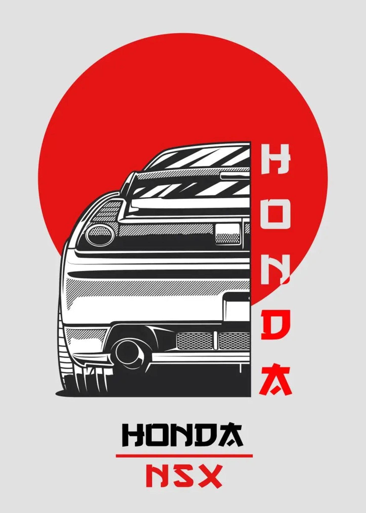 Honda NSX Poster | Japanese Car Artwork | Home & Garden Decor | Automotive Wall Art Print