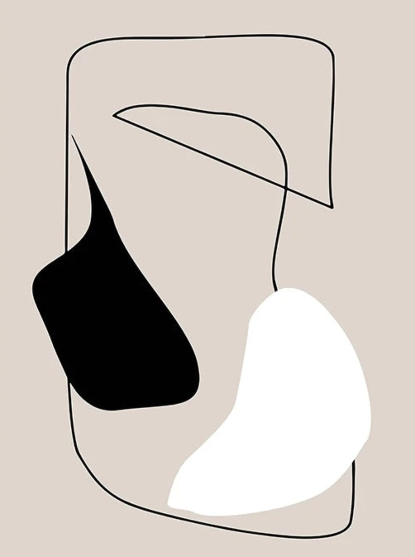 Organic Abstract Pattern Poster | Monochrome Art Print | Modern Home Decor | Minimalist Black and White Poster | Artwork for Living Room or Office Decor