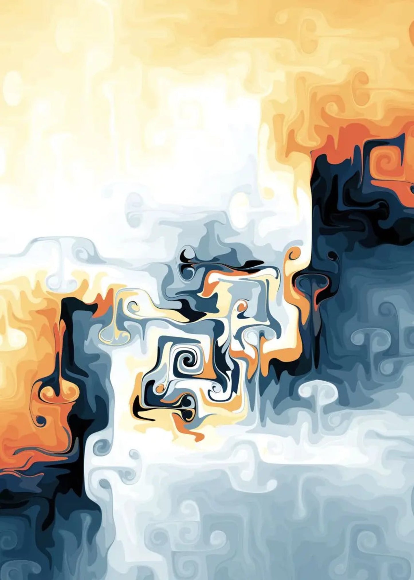 Between Worlds | Abstract Color Contrast