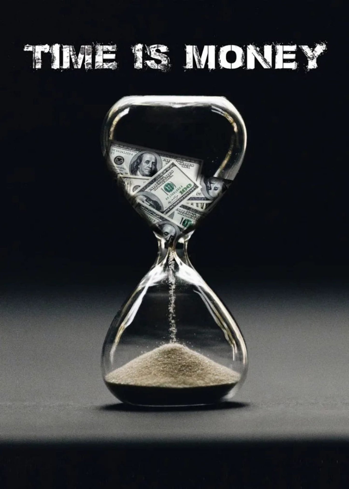 Time Is Money Hourglass | Modern Motivational Decor