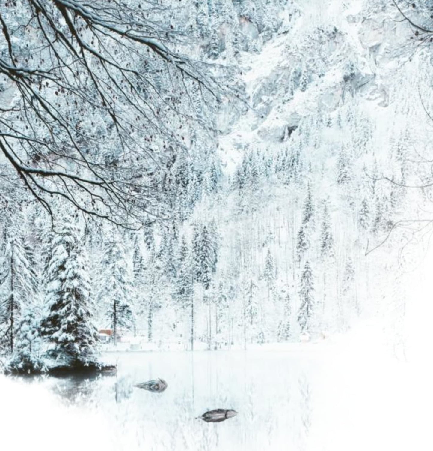 Winter Landscape Poster | Ice Lake | Home Decor Artwork | Scenic Lake View | Wall Art