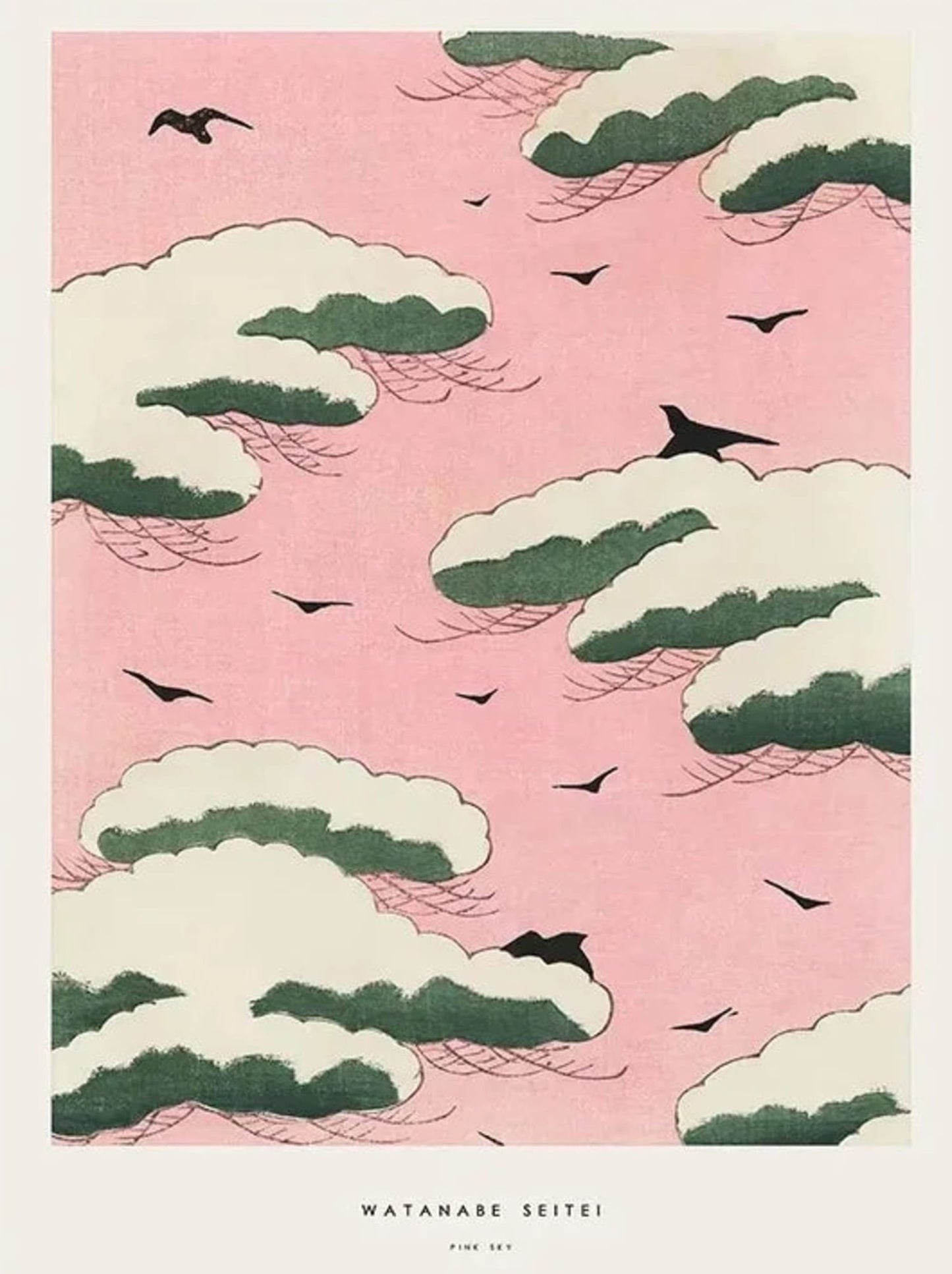 Watanabe Seitei | Pine Sky | Japanese Ukiyo-e Poster | Traditional Art Print | Home Decor