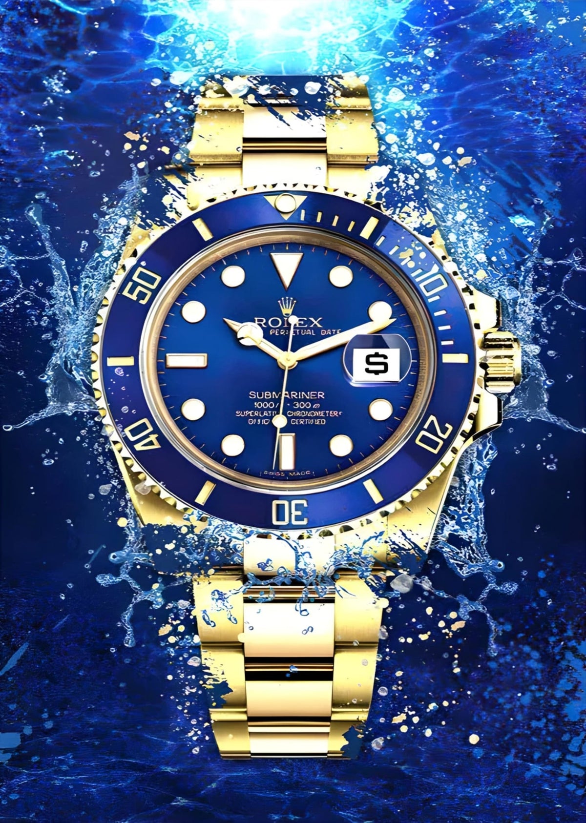 BLUE GOLD SUBMARINER