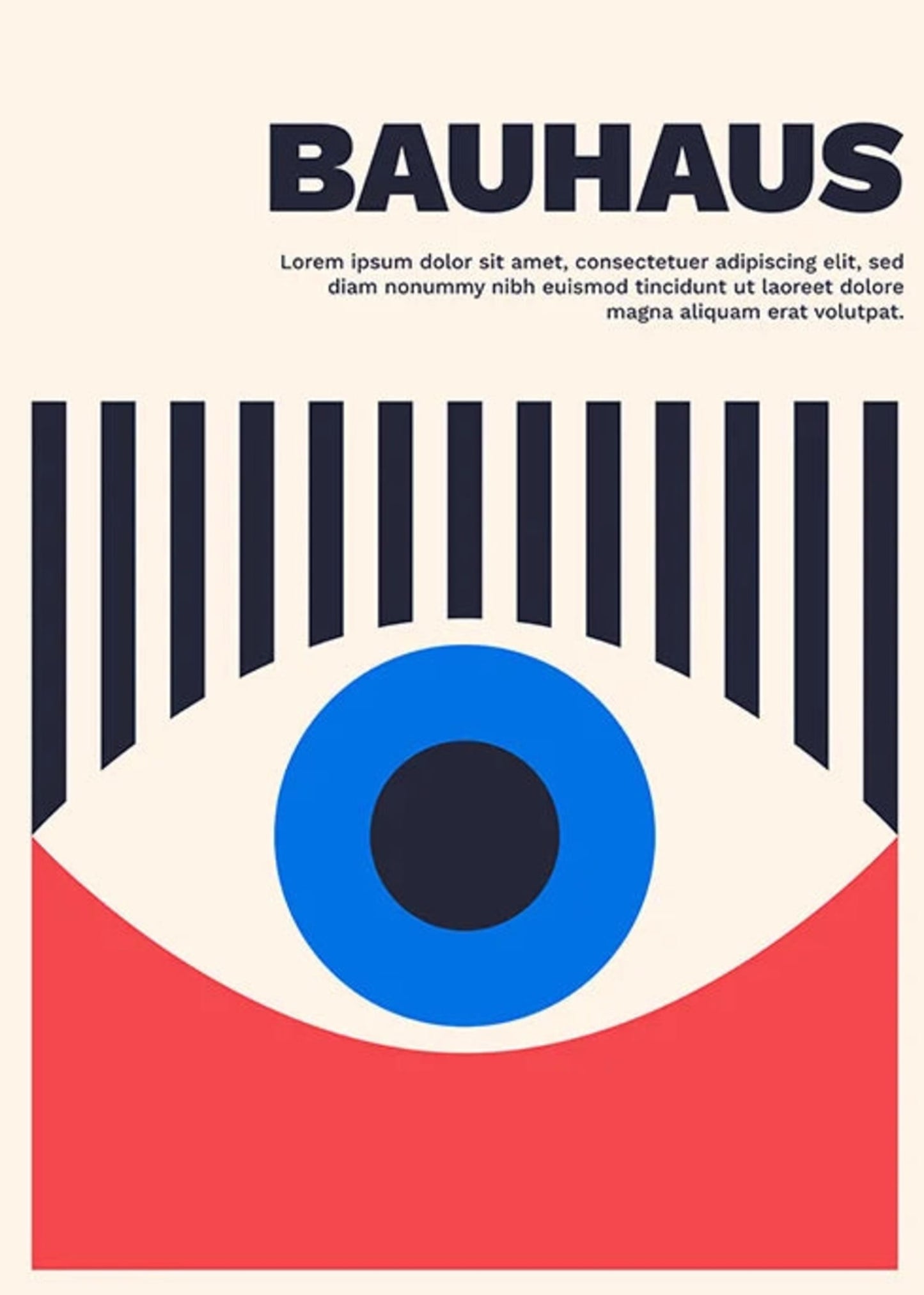 Bauhaus Eye Pattern | Vintage Geometric Art | Modern Decor