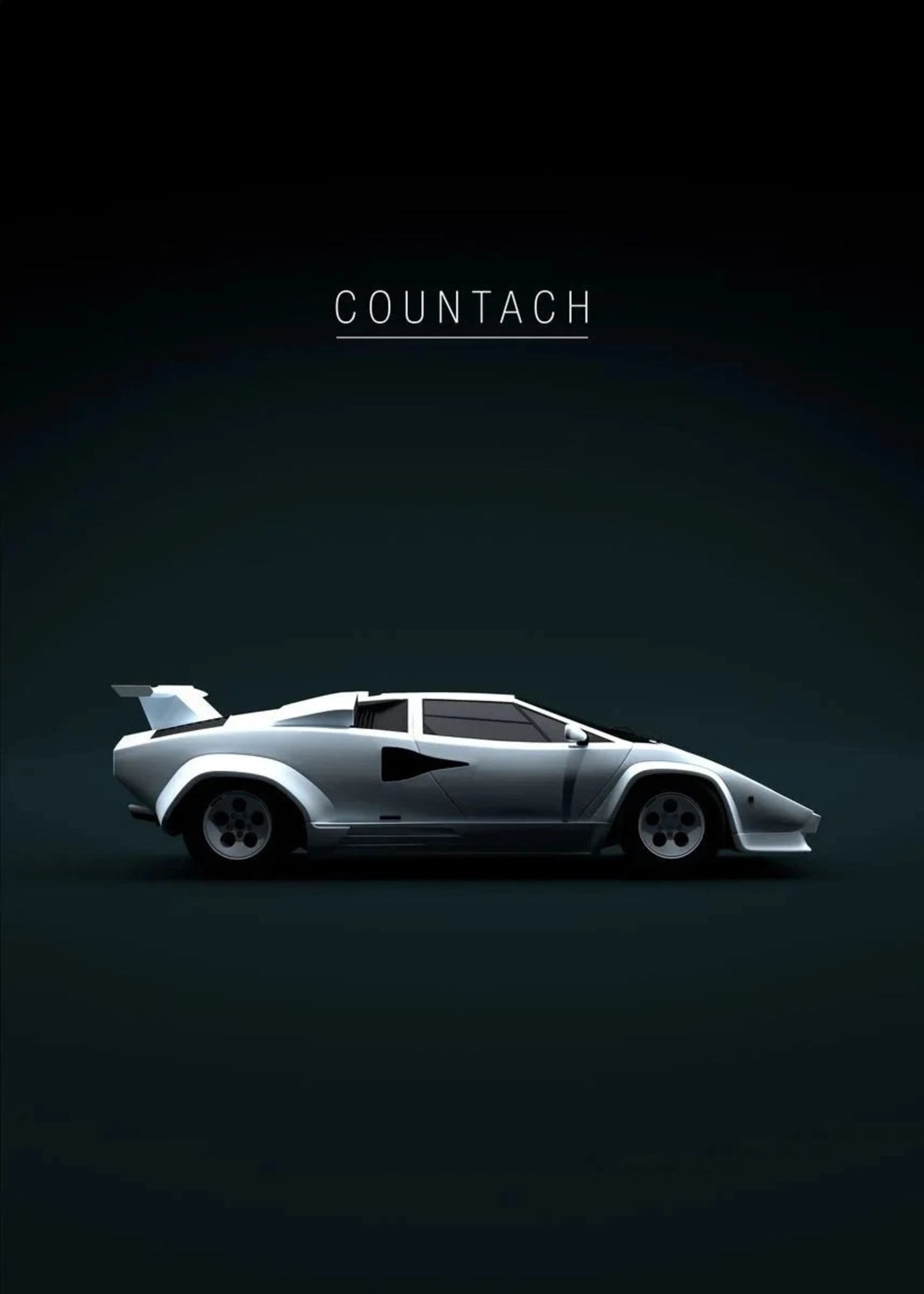 Lamborghini Countach Poster | Tribute to Classic Automotive Legends | Wall Decor | Vintage Car Art