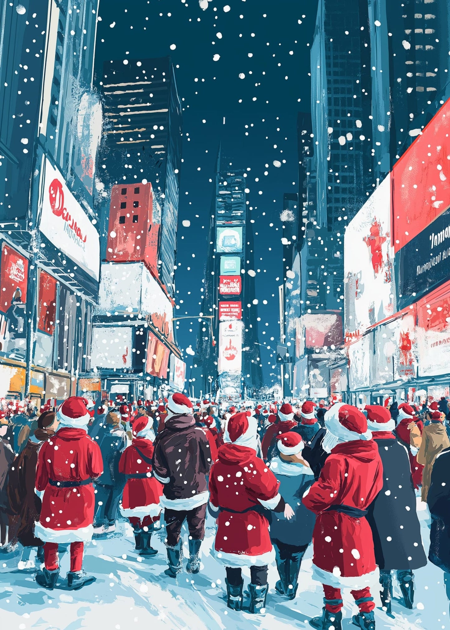 FESTIVE NIGHT IN TIMES SQUARE