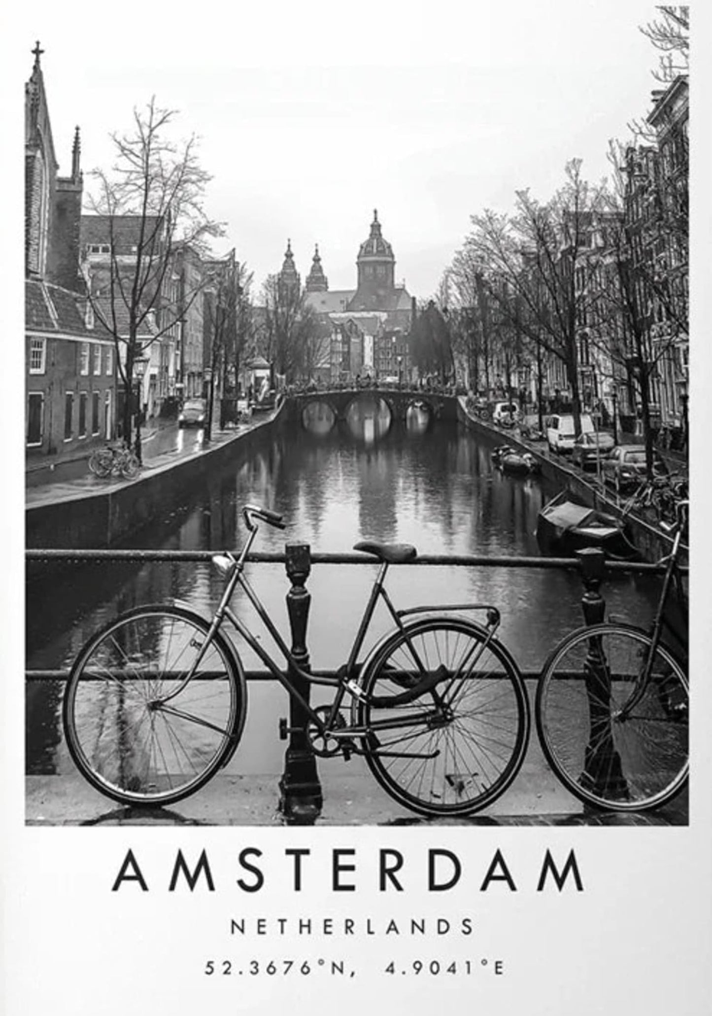 Amsterdam Canals | Scenic Waterways | Urban Landscape | Travel Decor | Poster
