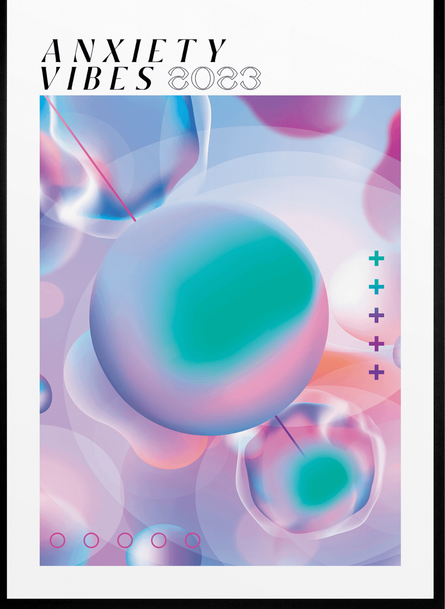 Anxiety Vibes | Modern Abstract Poster | Home Decor Artwork | Mental Health Art Print