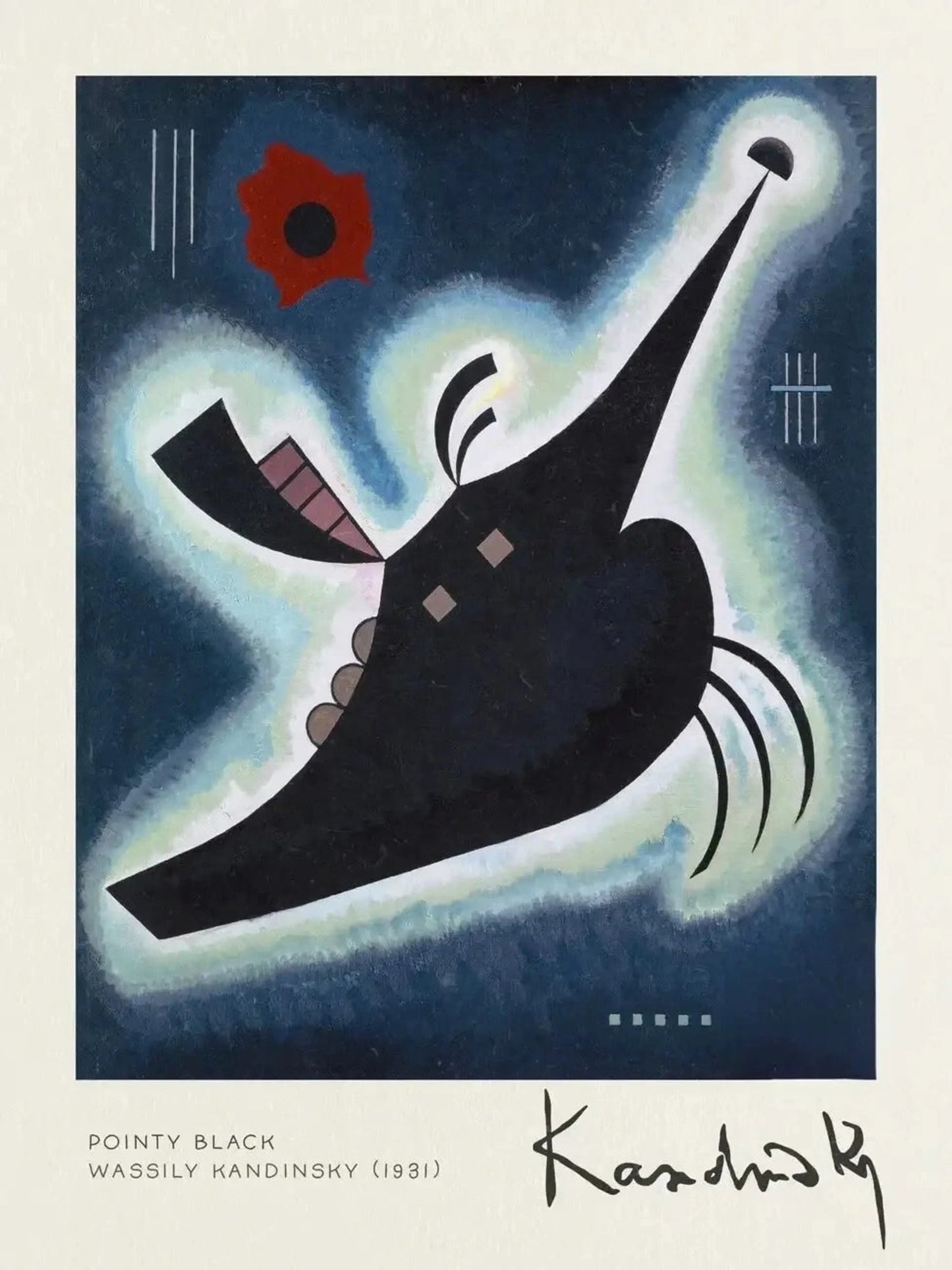 Kandinsky | Pointy Black 1931 | Abstract Art