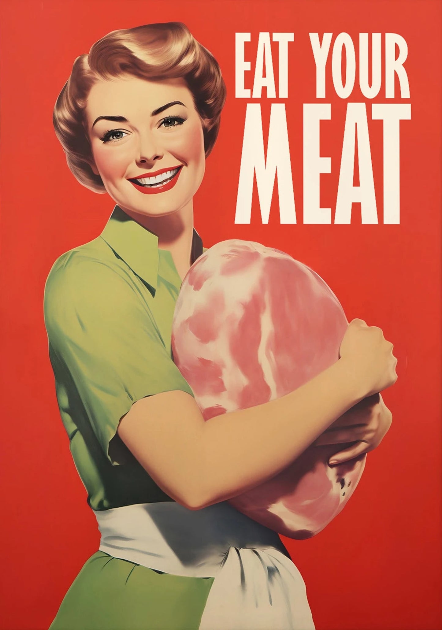 Eat Your Meat | Vintage '70s Retro Decor