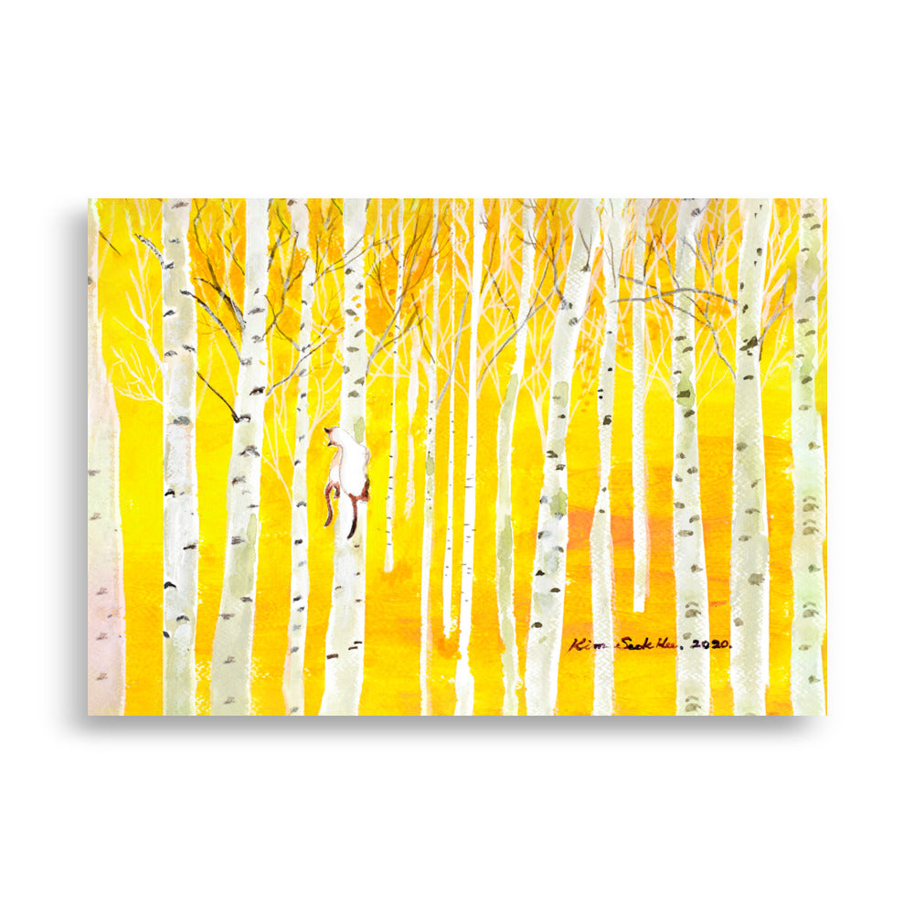 Poster - Birkenwald Birch Forest