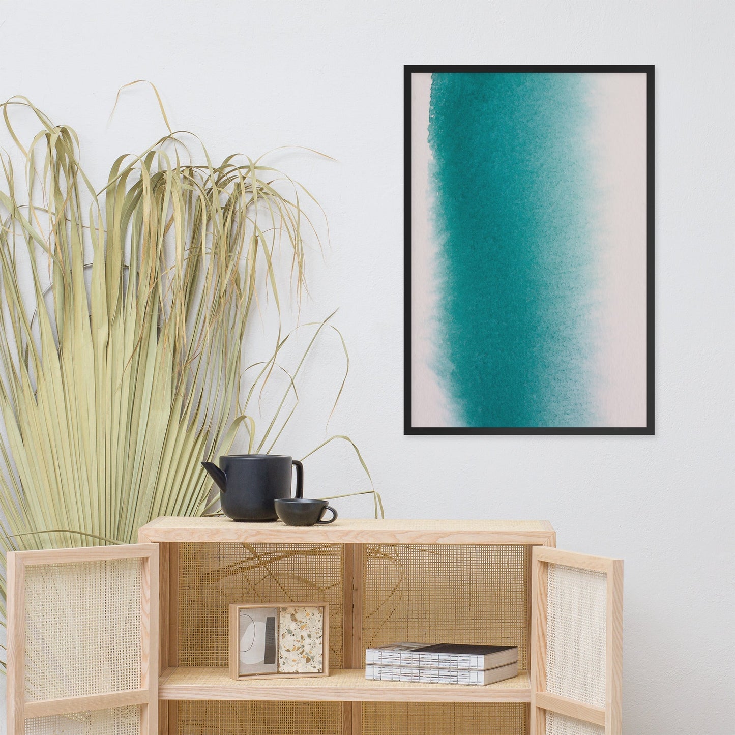 White Beach Scenic View | Tranquil Seaside Landscape Poster | Wall Art for Home Decor