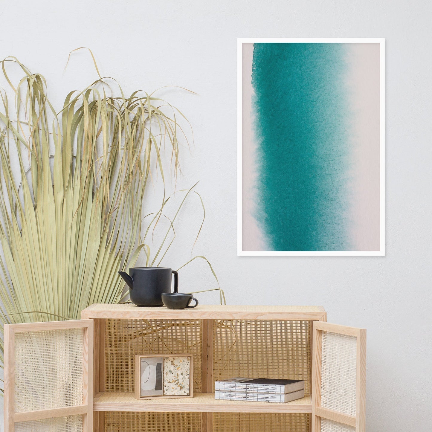 White Beach Scenic View | Tranquil Seaside Landscape Poster | Wall Art for Home Decor