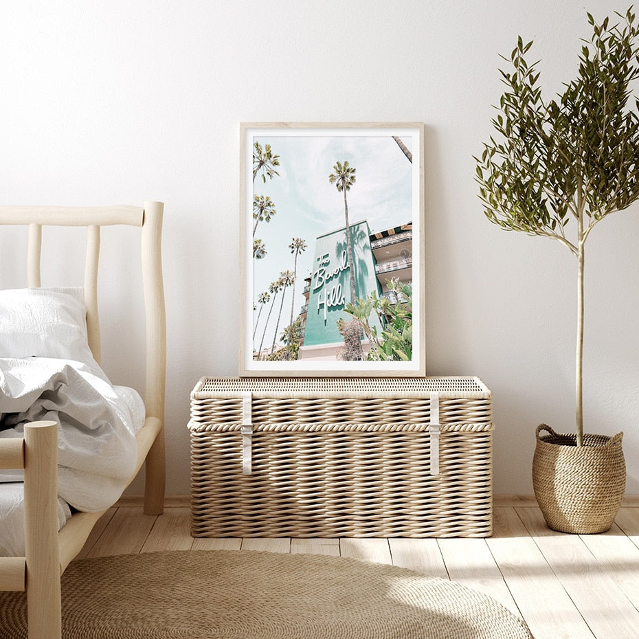 The Beverly Hills Hotel | Artistic Print | Iconic Landmark Wall Art | Elegant Home Decor Poster