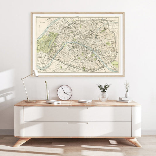 Vintage City Maps | Wall Art Poster | Urban Design | Home Decor | Retro Cartography Print