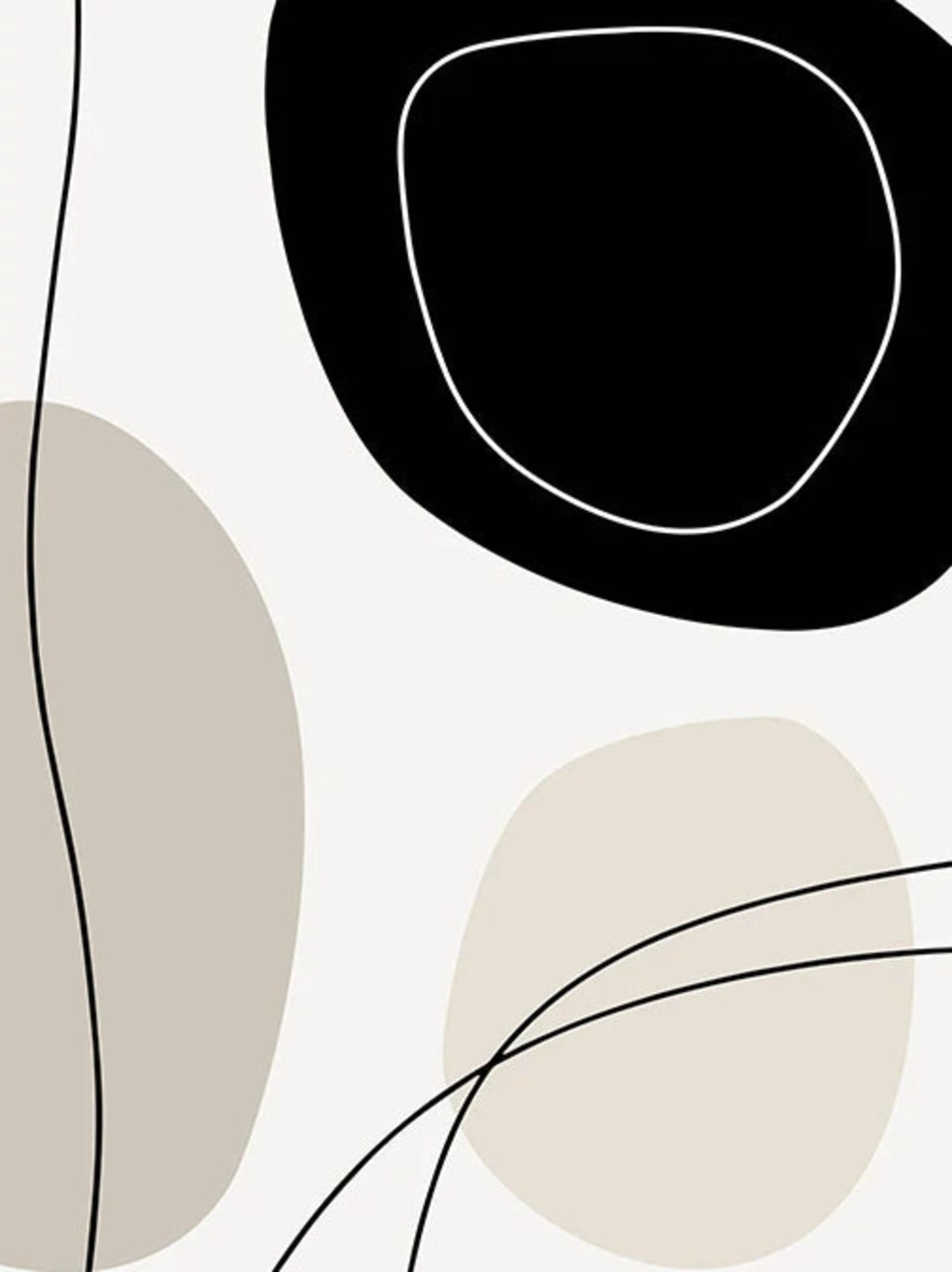 Monochrome Harmony Decorative Wall Art | Poster | Minimalist Black and White Art Print | Home Decor | Modern Art for Living Room | Aesthetic Interior Design Accent