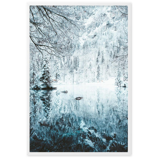 Winter Landscape Poster | Ice Lake | Home Decor Artwork | Scenic Lake View | Wall Art