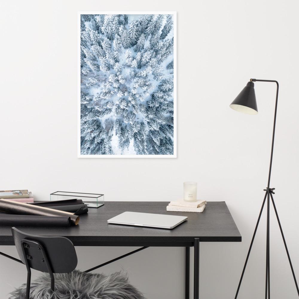 Winter Forest Scene | Nature Landscape Art | Seasonal Poster | Wall Decor | Enchanting Wilderness