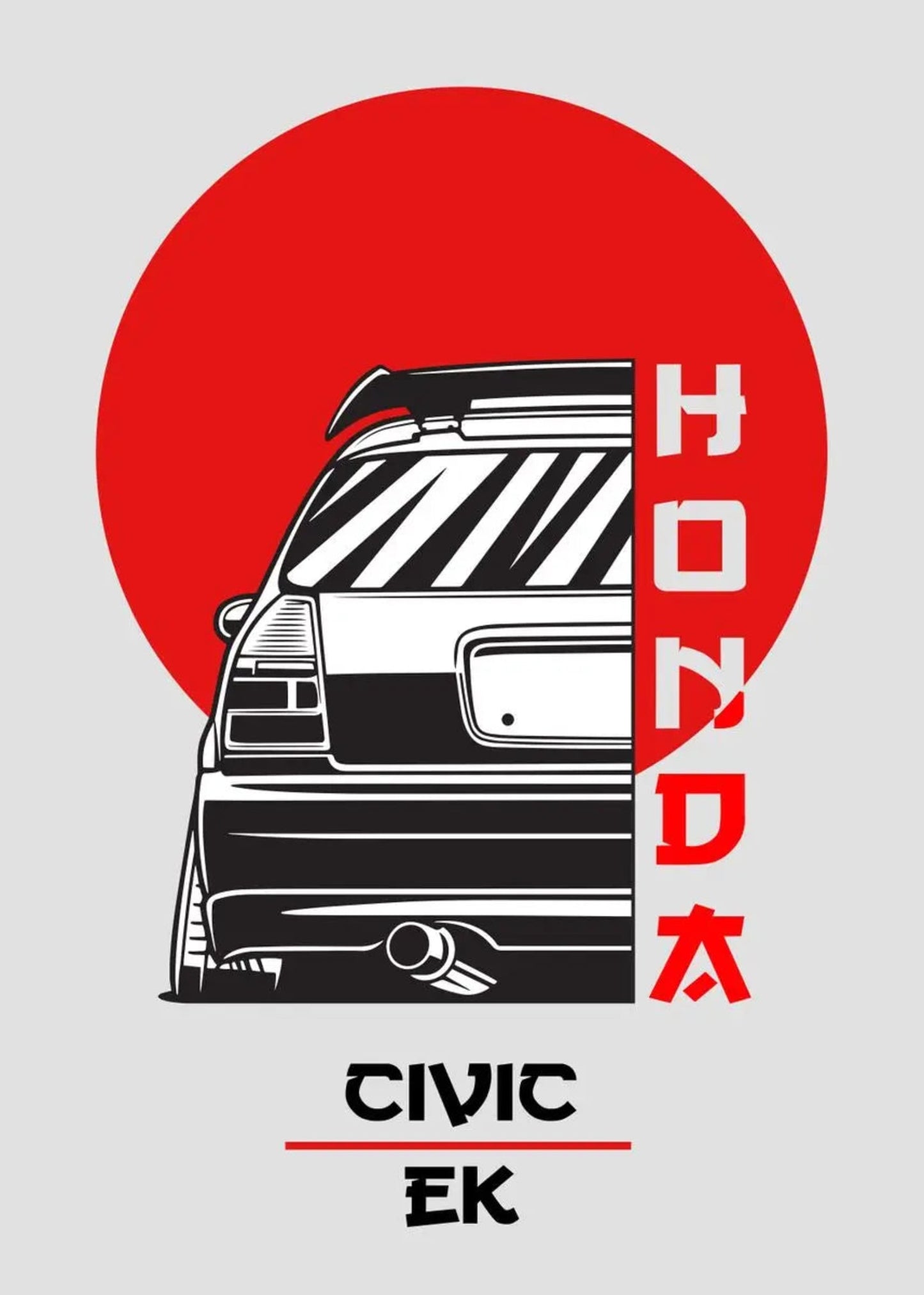 Honda Civic EK Poster | Japanese Car Art | Wall Decor | Home & Garden Artwork