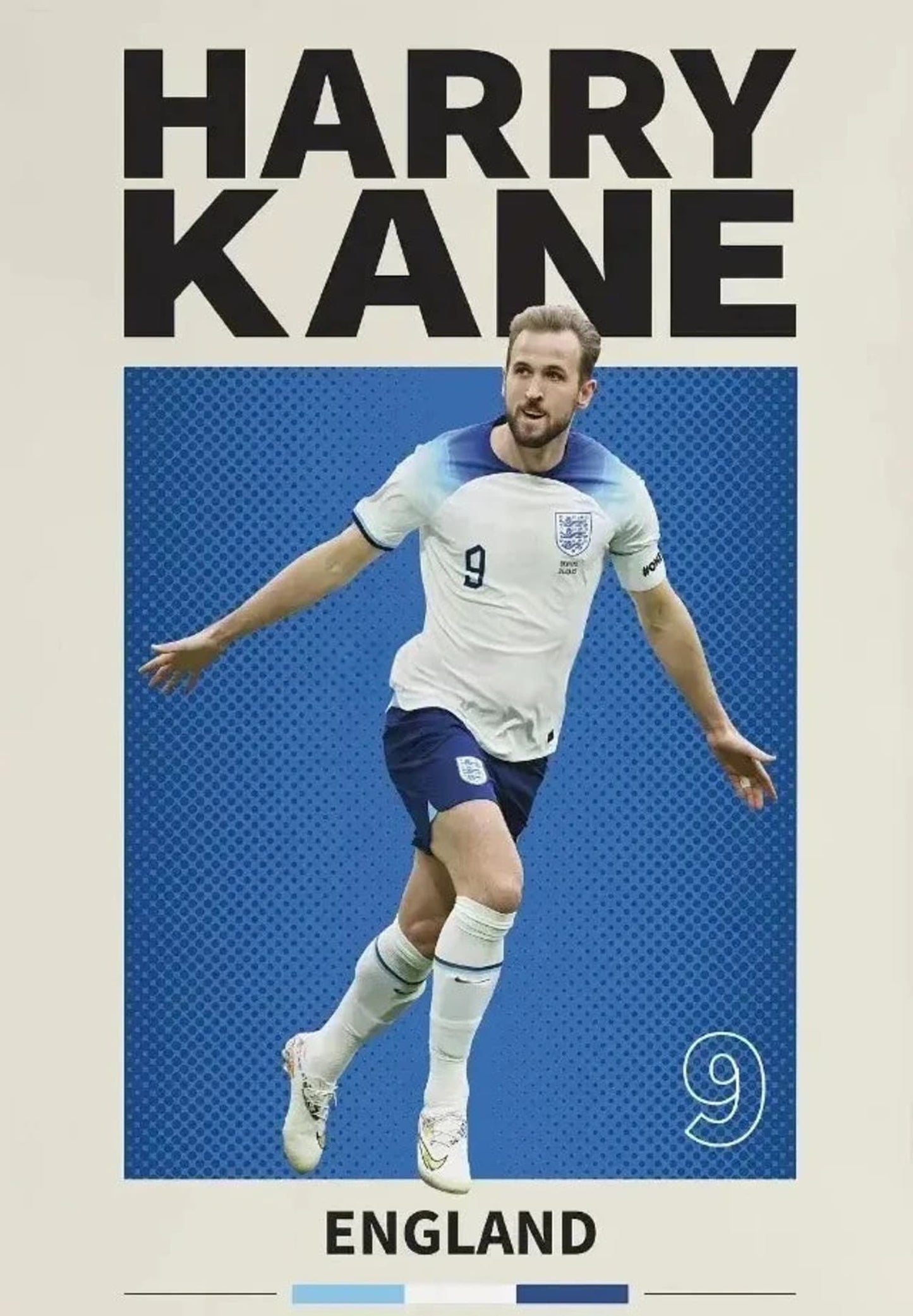 Harry Kane | Famous Football Players Poster | England Soccer Star | Sports Wall Art Decor