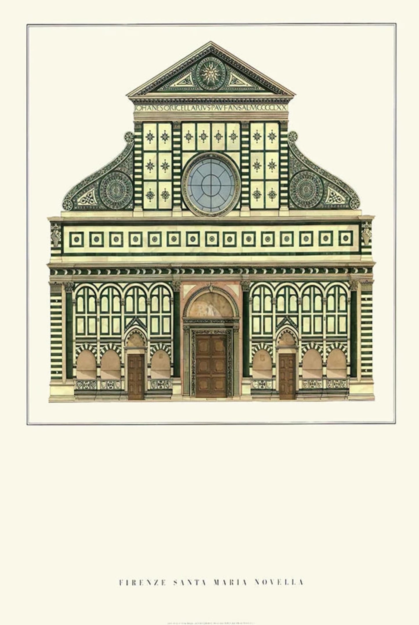 Santa Maria Novella | Florence | Italy | Renaissance Church Architecture | Italian Architectural Marvels | Classic Architecture Posters
