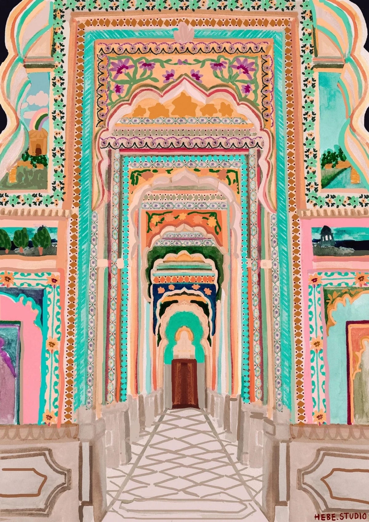ABSTRACT INDIA LANDSCAPE