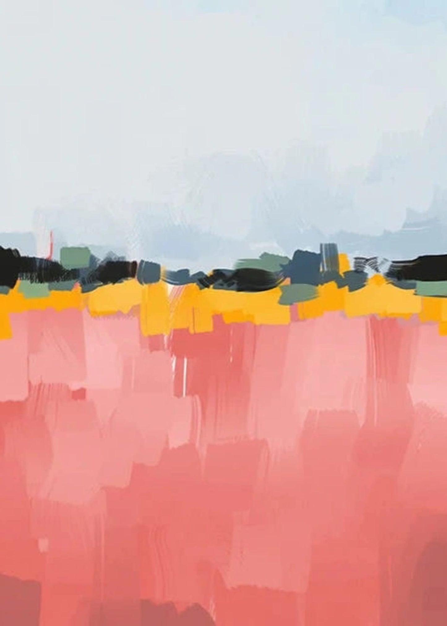 Twisted Terrain Abstract | Colorful Modern Graphic Art