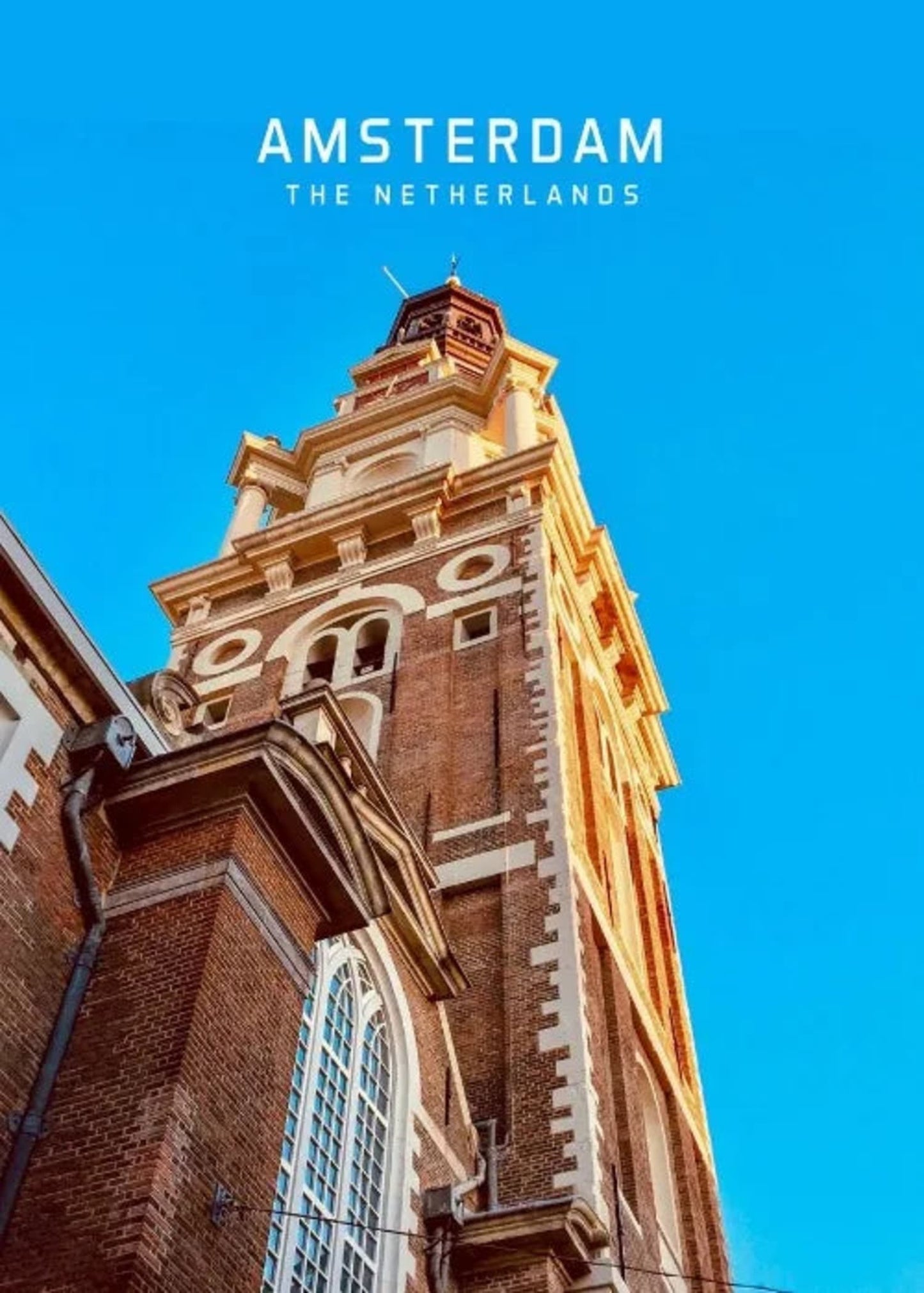 Amsterdam Westerkerk | Scenic European Architecture Poster | Western Church | Stunning Wall Art Decor