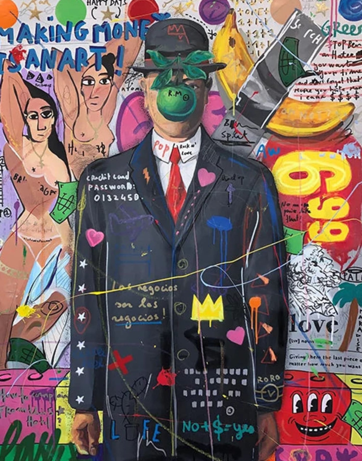 Pop Art Poster | Queen of England Portrait | Graffiti Canvas Wall Art | Abstract Street Decor | Home Decor